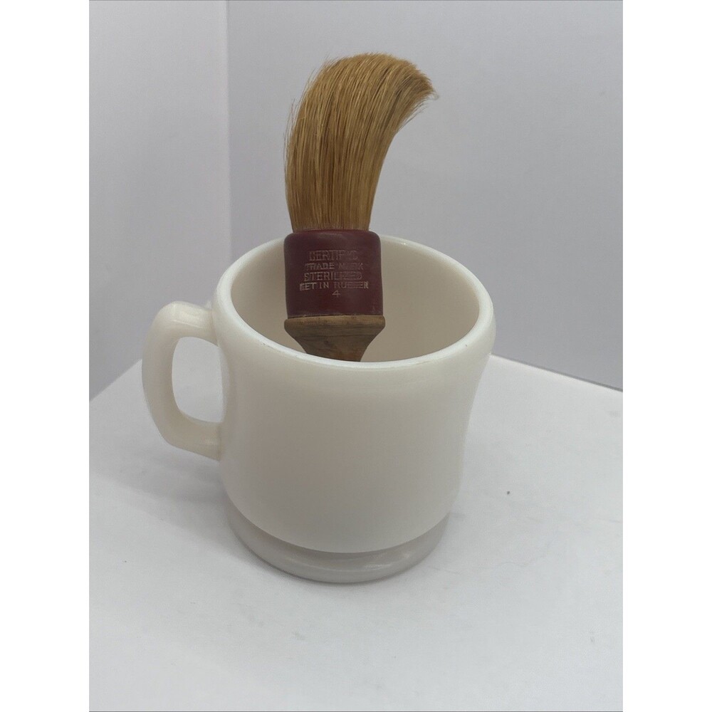Vintage Certified Trade Mark #4 Shaving Cream Brush With Cup